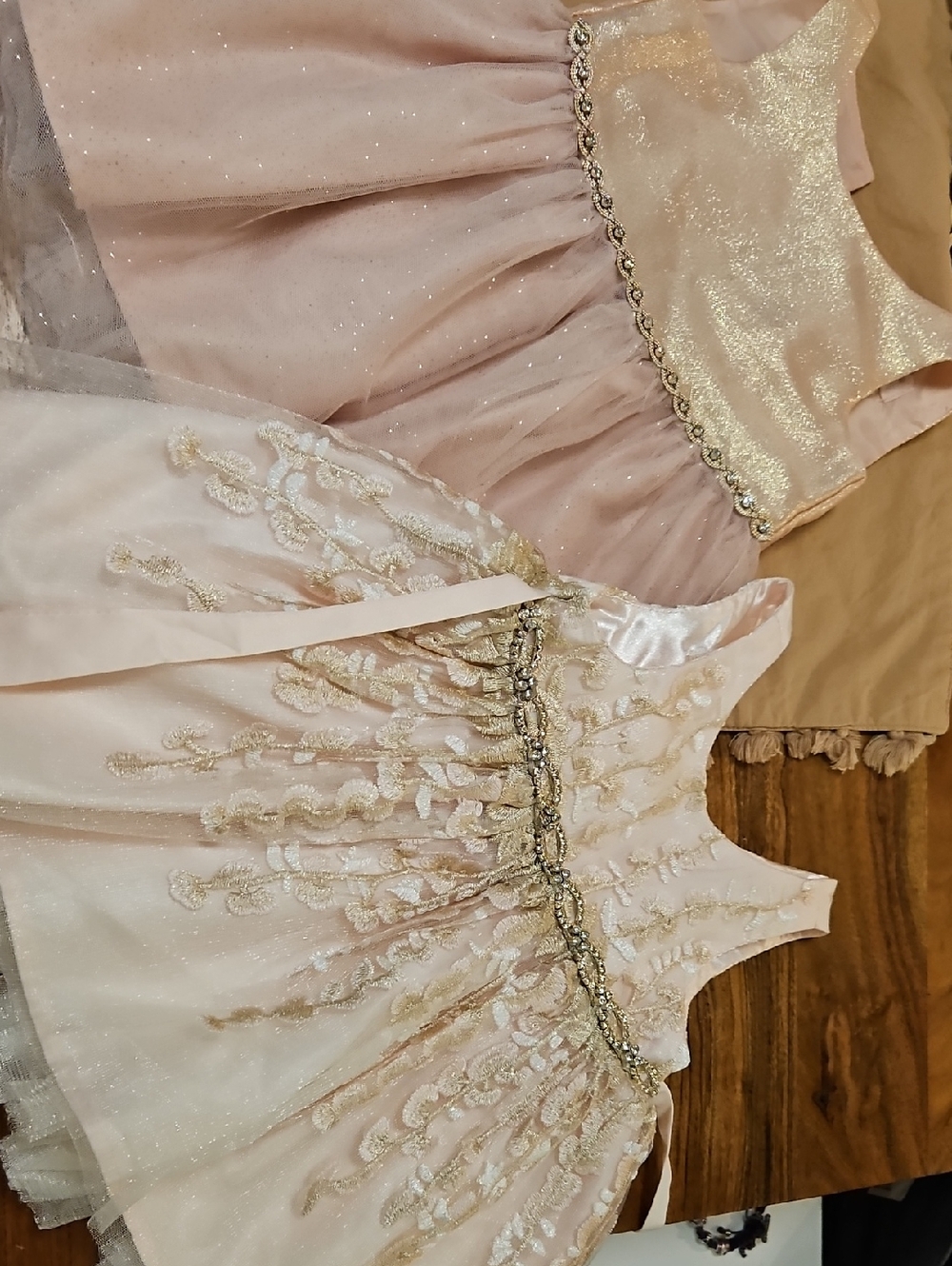 Sparkling Light Pink Embellished Girls Party Dress